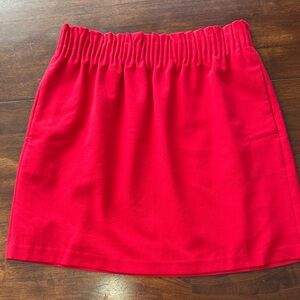 J. Crew Bright Red Mini Skirt